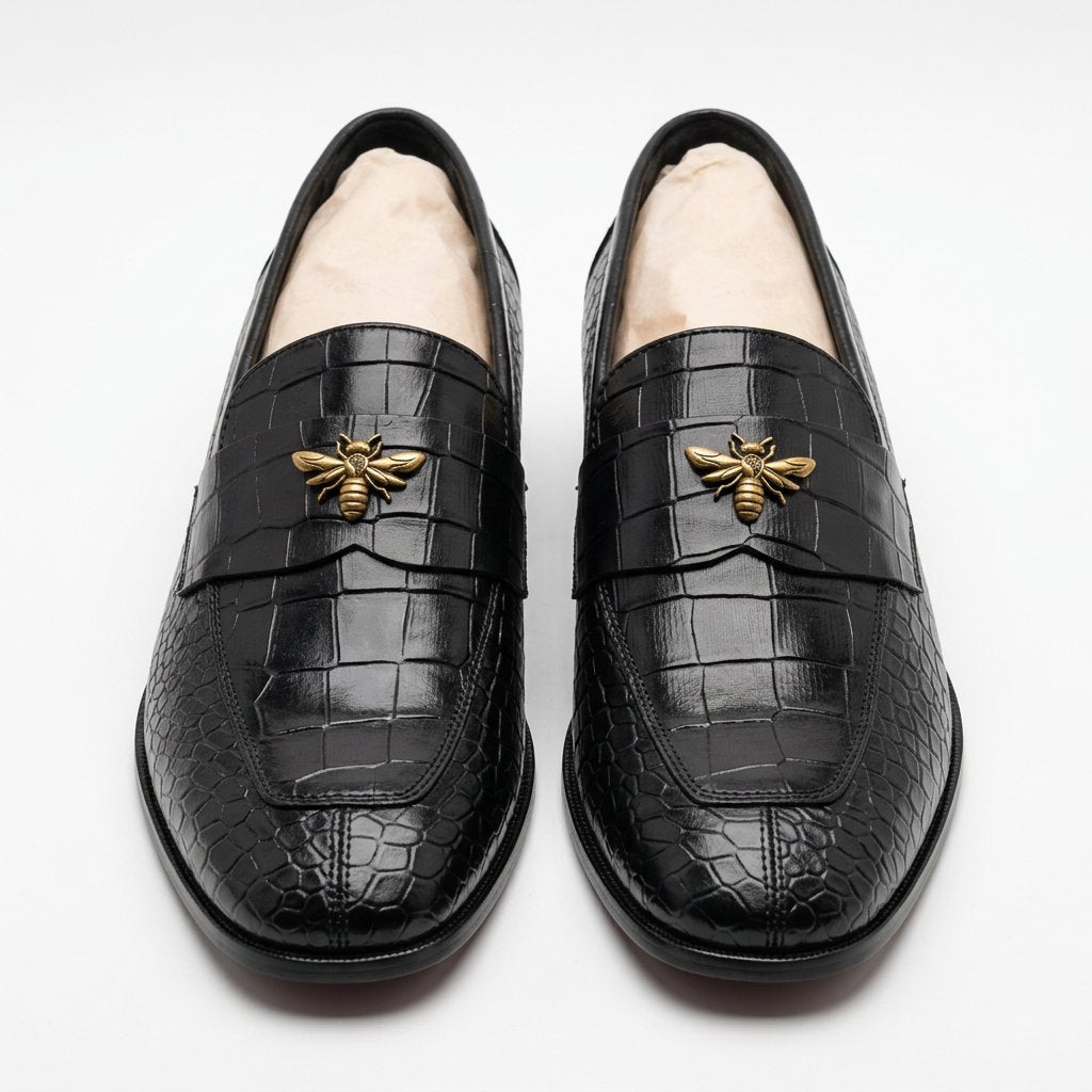 Bloodline Signature Croc Fly Buckle Loafers