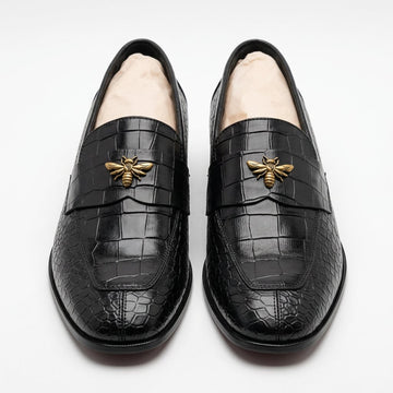Bloodline Signature Croc Fly Buckle Loafers