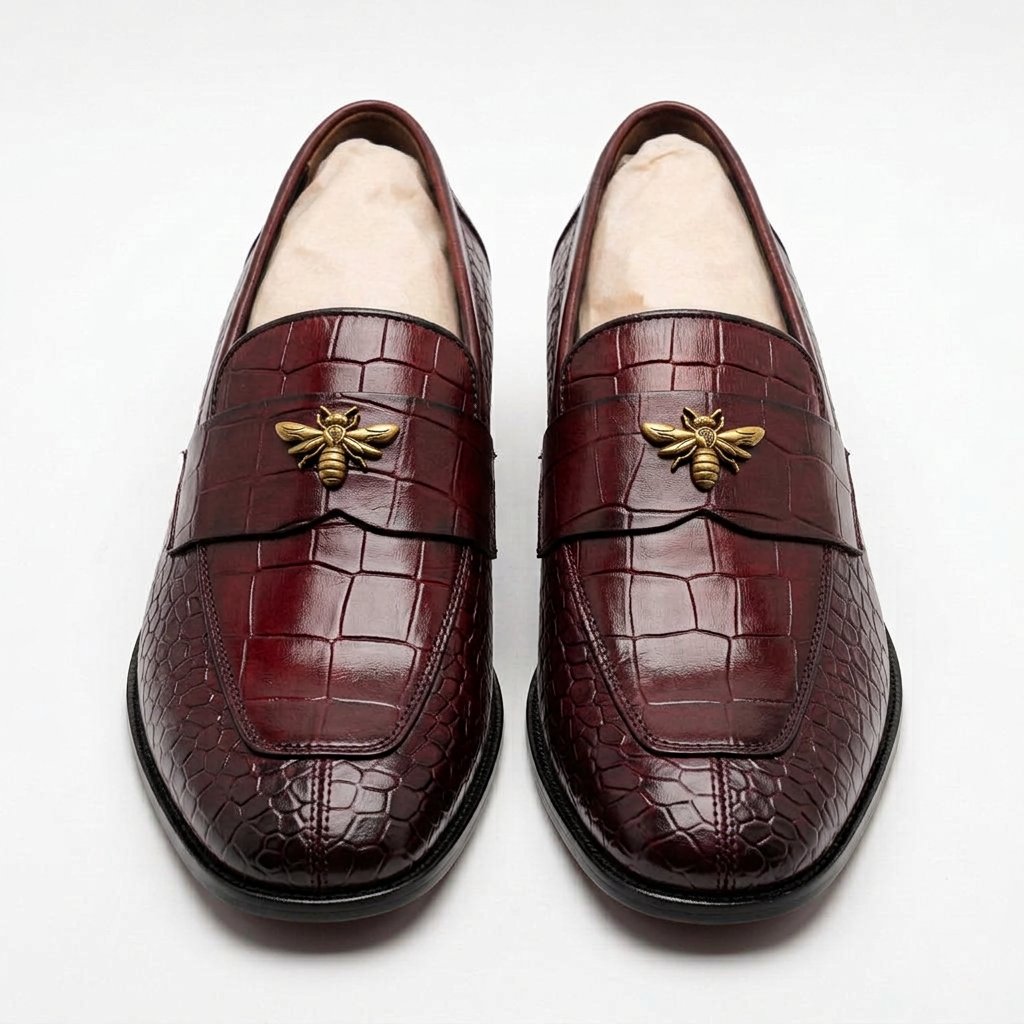 Bloodline Signature Croc Fly Buckle Loafers