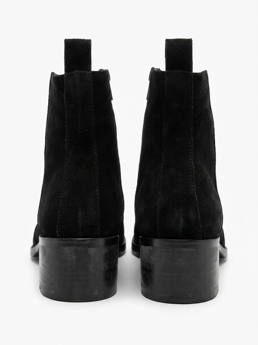 Scarface - The Mafia Suede Silver Toe ZIpper Boots