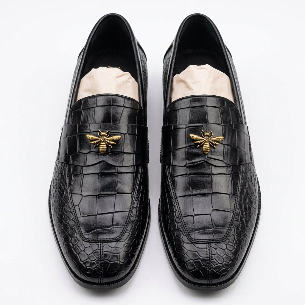 Bloodline Signature Croc Fly Buckle Loafers