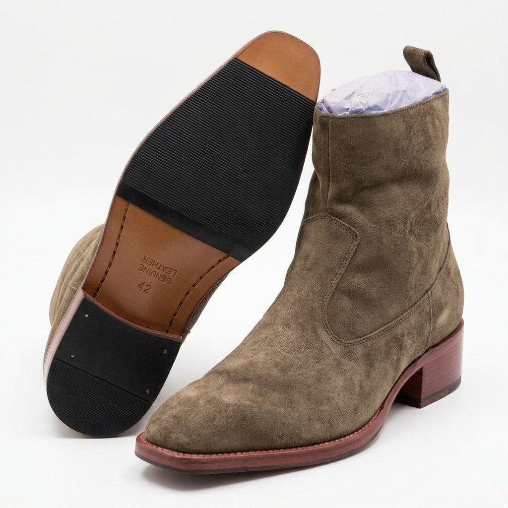 Scarface – Desert Taupe Suede Leather Chelsea Boots