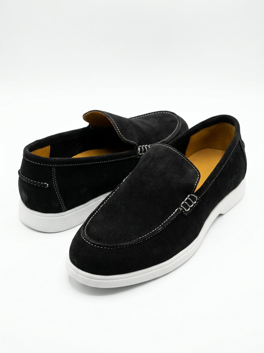 Bloodline Beige Suede Leather Loafers