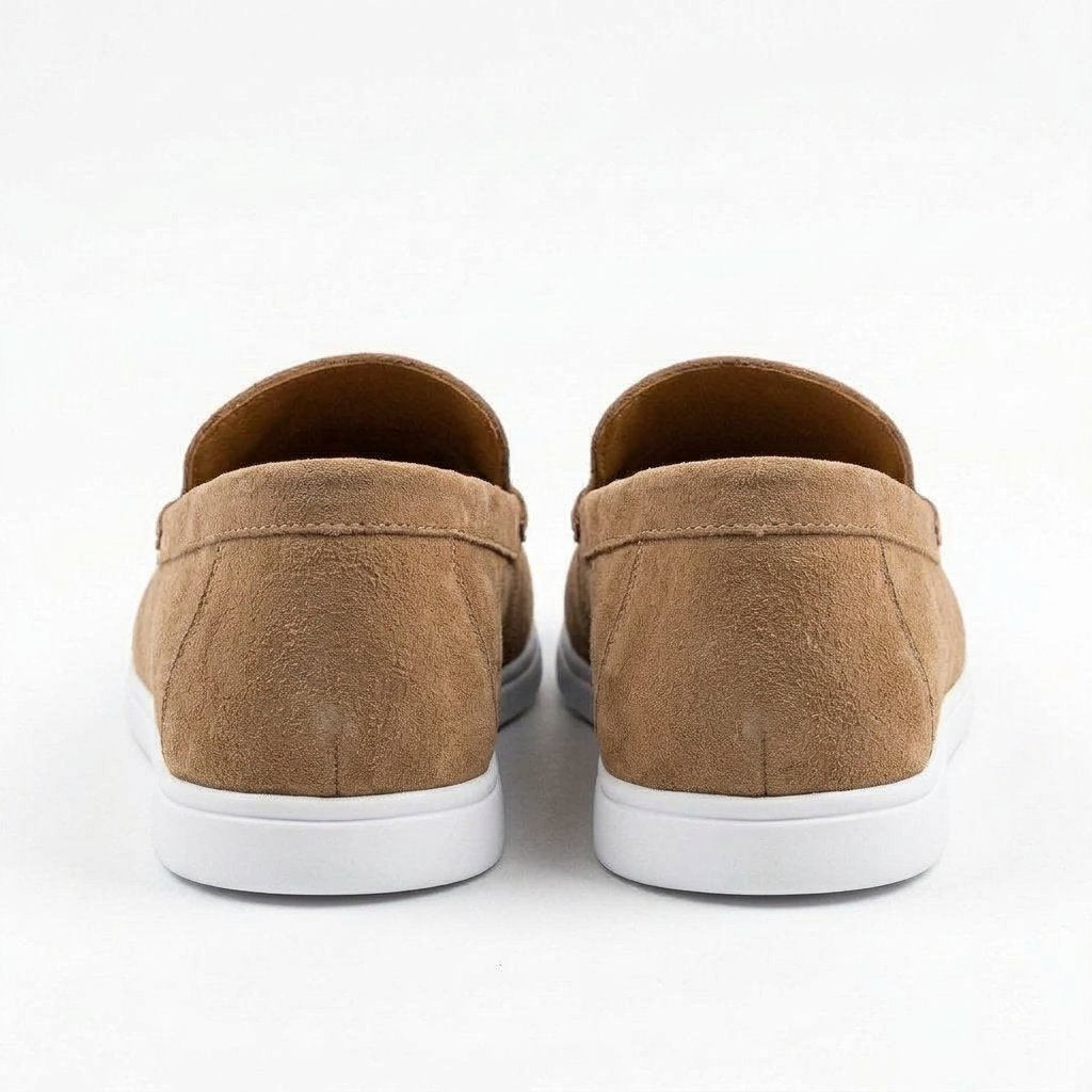 Bloodline Beige Suede Leather Loafers