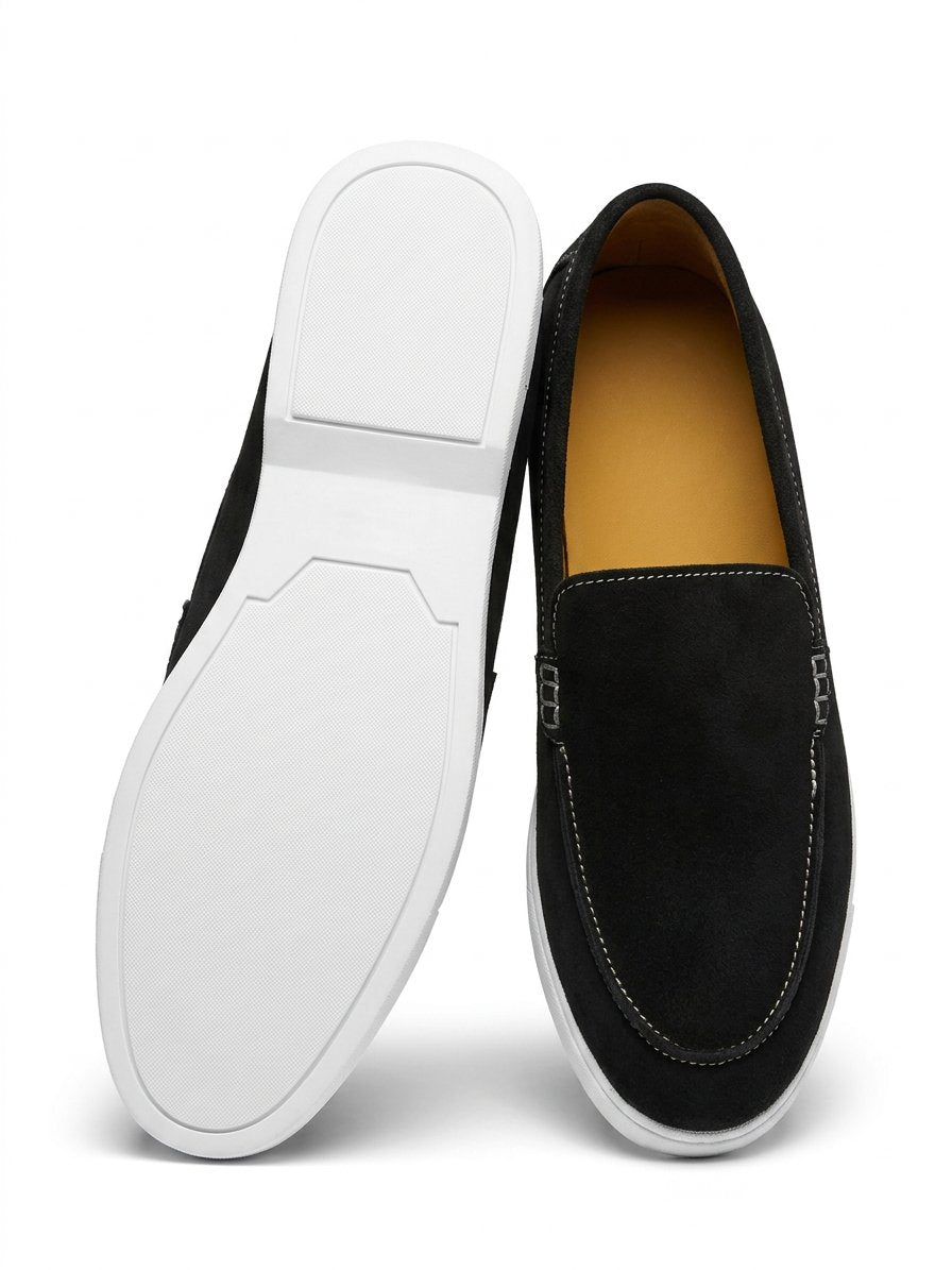 Bloodline Beige Suede Leather Loafers