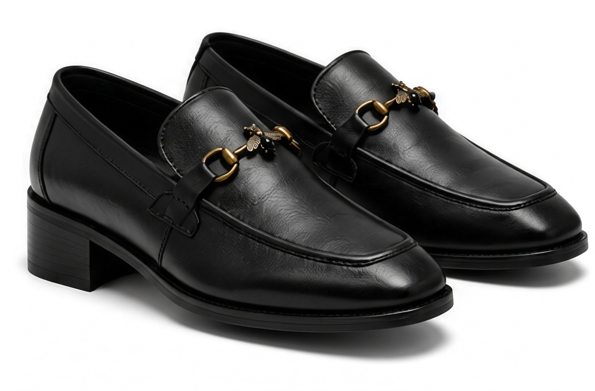 Bloodline Edition Black Fly Buckle High Heeled Loafer