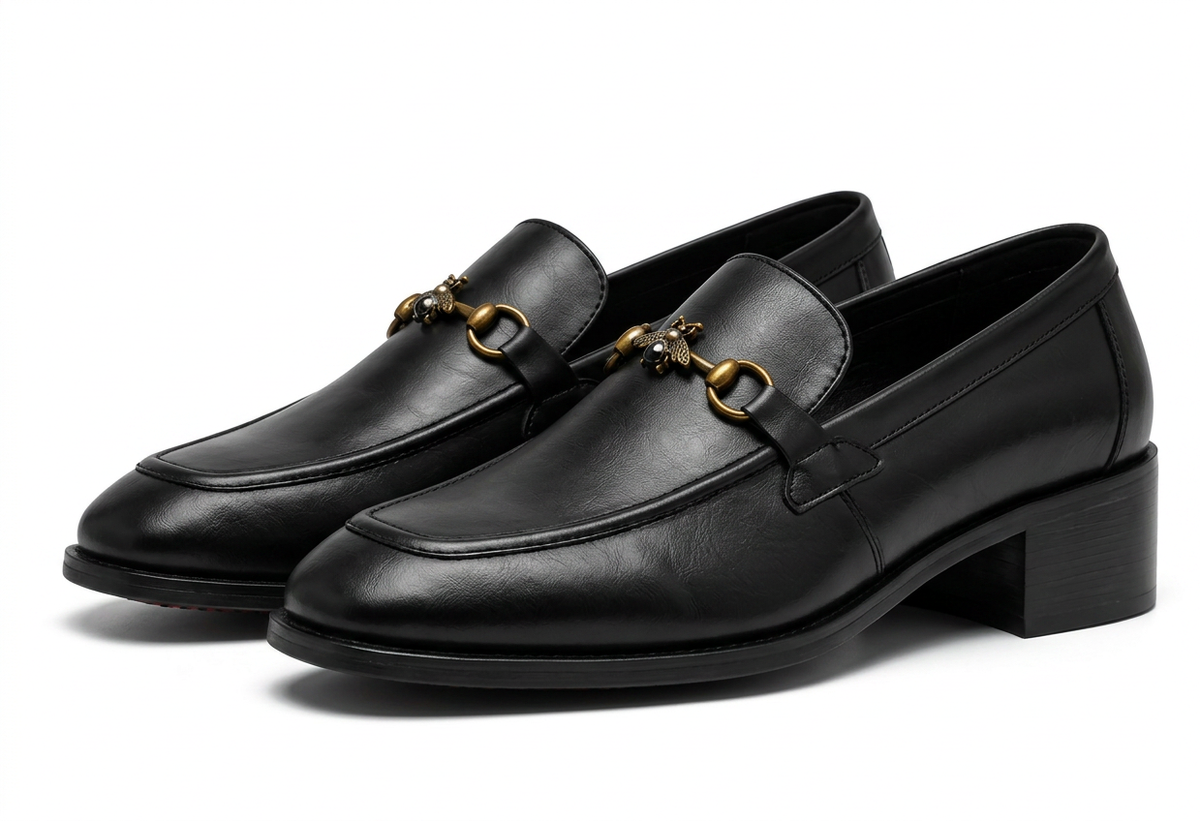 Bloodline Edition Black Fly Buckle High Heeled Loafer