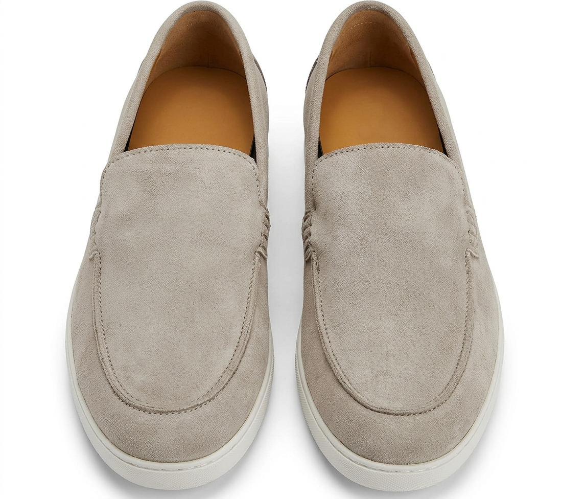 Bloodline Beige Suede Leather Loafers