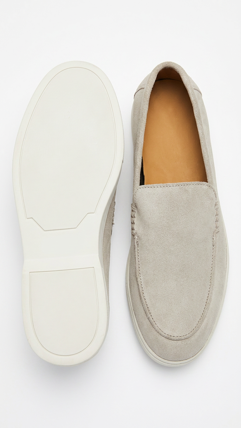 Bloodline Beige Suede Leather Loafers
